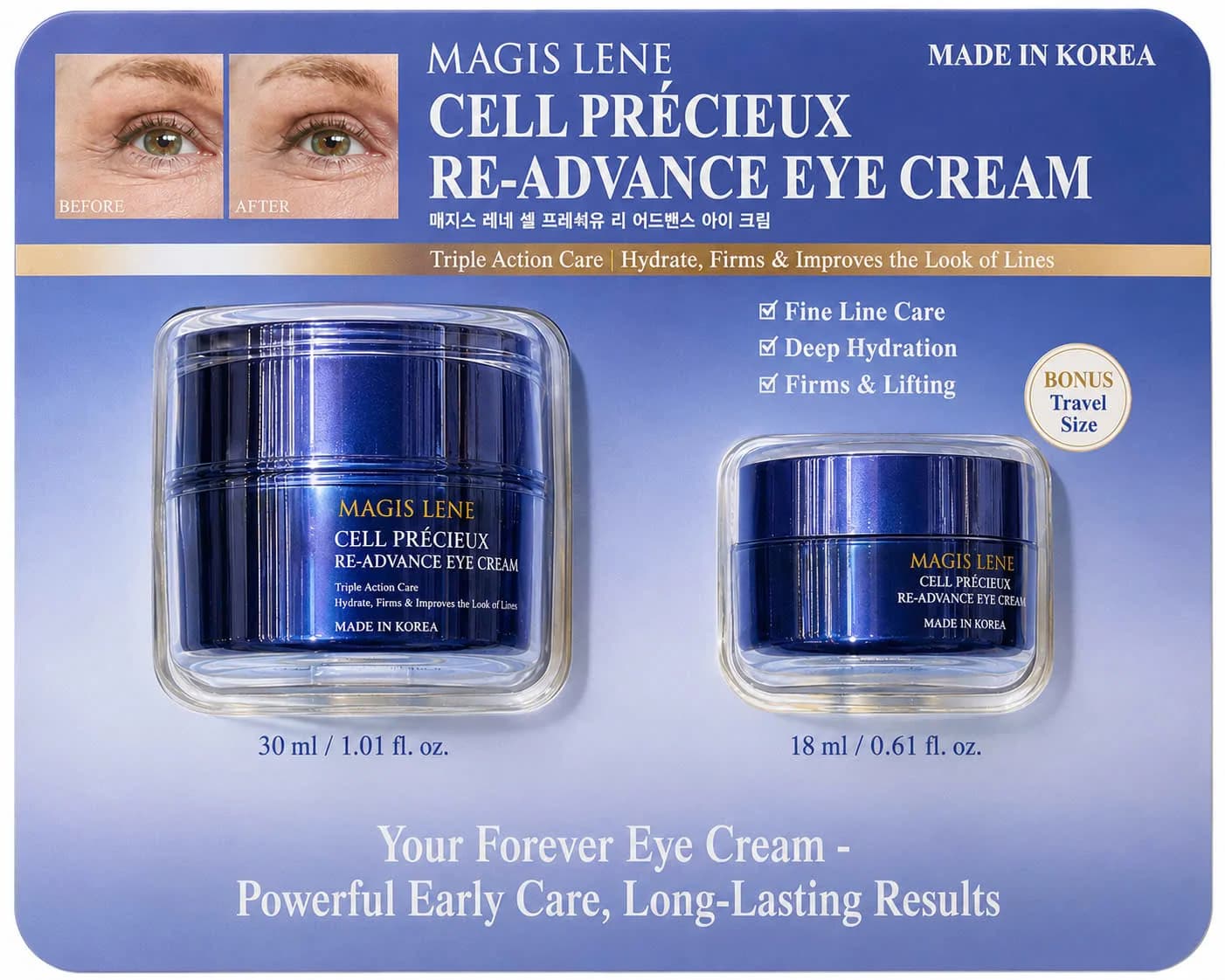 Magis Lene Cell Précieux Re-Advance Eye Cream Set — Made in Korea