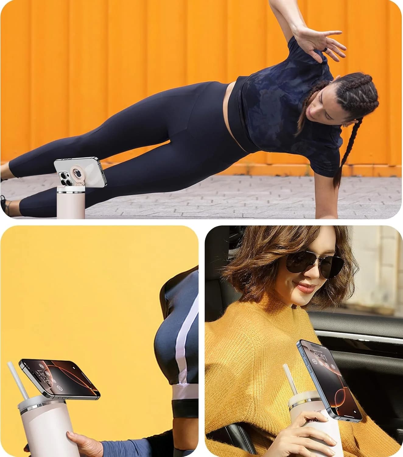 for Stanley Cup Phone Holder with Magnetic Phone Holder for Quencher H2.0 FlowState Tumbler Foldable Stand Water Bottle for Stanley Cup Accessories Hands Free for All Phones Cases product image 7